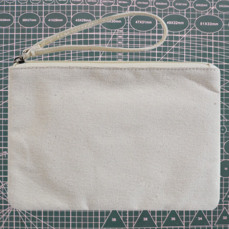 VbusiF13 Canvas Zipper Pouch With Wrist Band